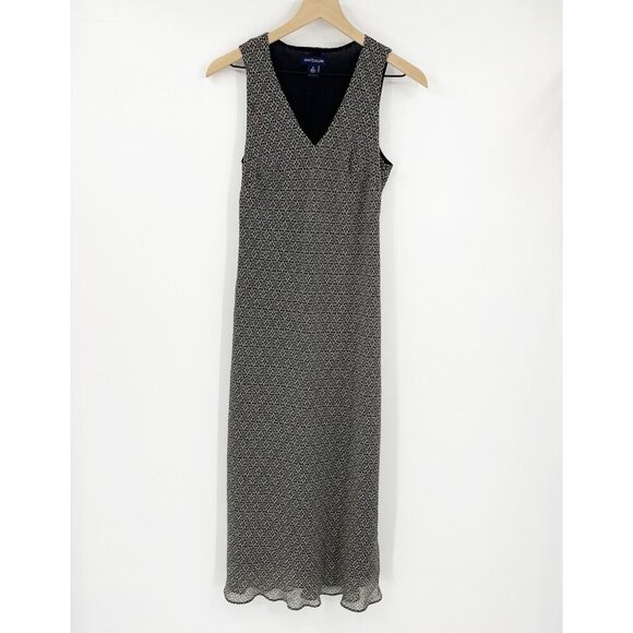 VTG Ann Taylor 100% Silk Midi Dress Size 8 Grunge 90's Y2K Whimsigoth Fairy - Picture 1 of 5